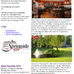 Cayuga County Group Tour Newsletter- Springside Inn