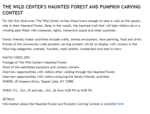 Jay-Community-News-The-Wild-Centers-Haunted-Forest-and-Pumpkin-Carving-Contest-102419